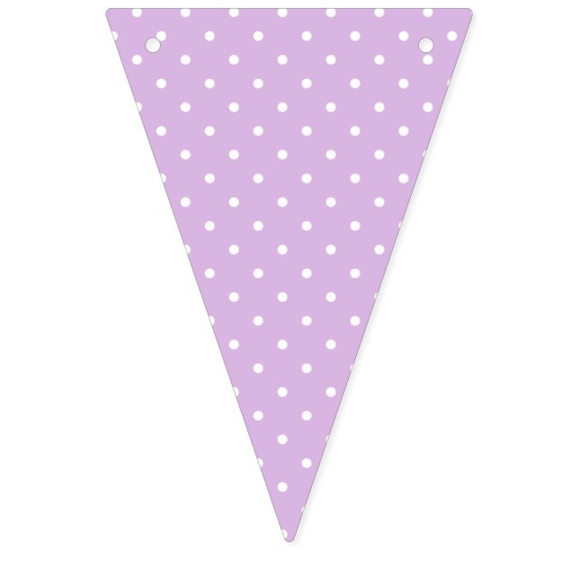 Banderines Micro Polka Dot White - Soft Lilac (Primera bandera)