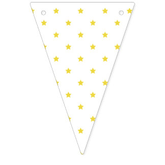Banderines Micro Stars Golden Yellow - White