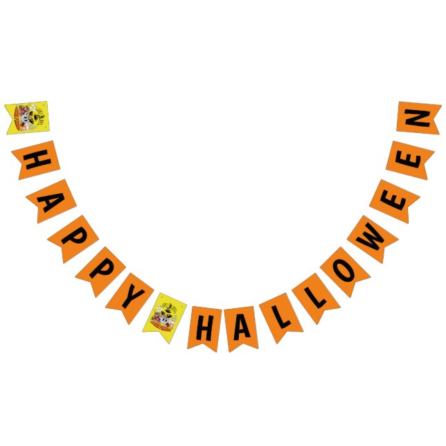 Banderines Mikitiez gato negro espeluznante halloween vibra g (Todo)