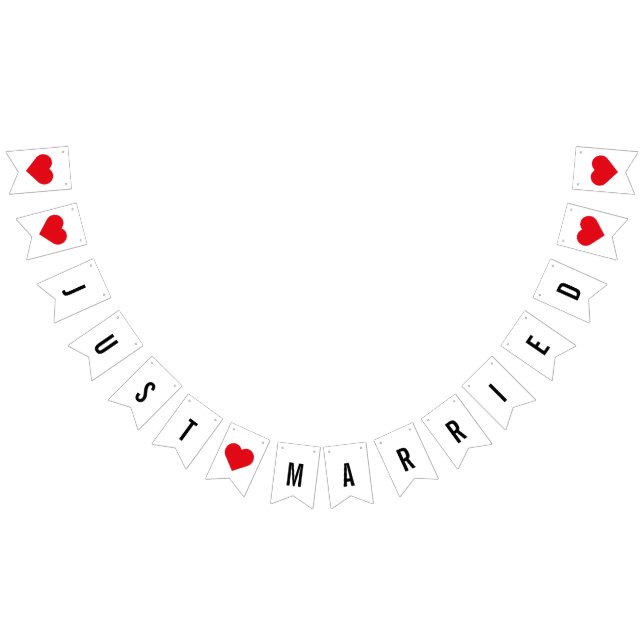 Banderines Minimalista moderno recién casado (Todo)