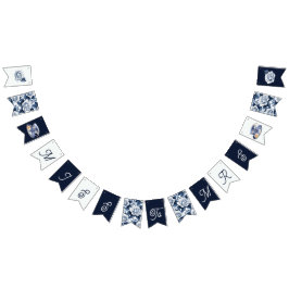 Banderines Miss a la Sra. Bridal Shower Algo Azul