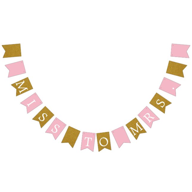 Banderines Miss a la Sra. Bridal Shower Banner Bunting (Todo)
