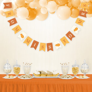 Banderines Miss a la Sra. Naranja Fall Pumpkins Bridal Shower