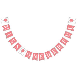 Banderines Miss Maravilloso Primer Cumpleaños Niños Globos Ro