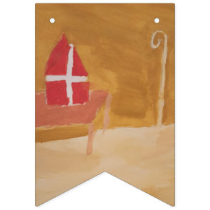 Banderines Miter de color holandés Sinterklaas del Día de S