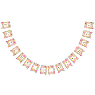 Banderines Moda Boho Floral Future Sra. Bridal Shower