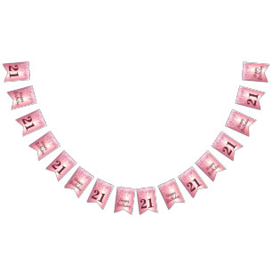 Banderines Moda Rubor Purpurina de goteo rosado Cumpleaños