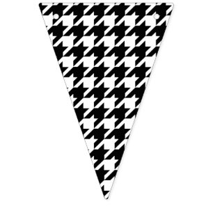 Banderines Modelo blanco y negro de Houndstooth