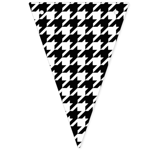Banderines Modelo blanco y negro de Houndstooth (Primera bandera)