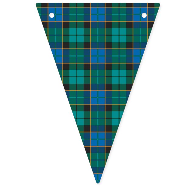 Banderines Modelo de las telas escocesas de tartán - verde (Primera bandera)