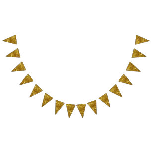 Banderines Modelo PURO del RELIEVE METALIZADO DORADO + su