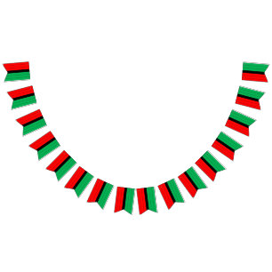 Banderines Modelo rayado verde negro rojo de Kwanzaa Kinara