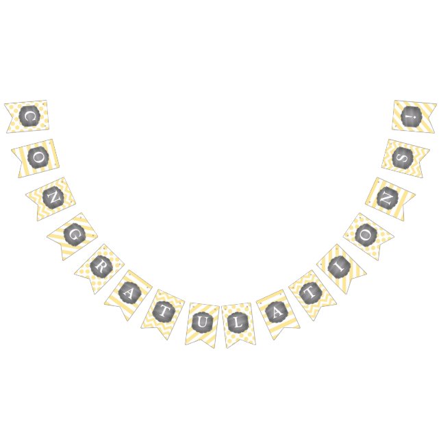 Banderines Modelos de punto amarillos de Chevron de la raya (Todo)