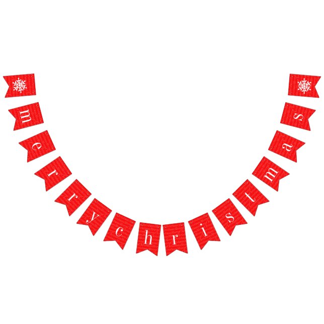 Banderines Modern snow Merry Christmas (Todo)