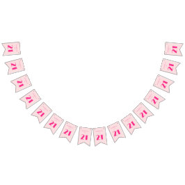 Banderines Moderna 21ª Veintiún Fiesta de Cumpleaños Rosa