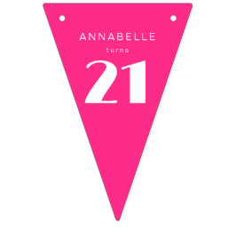 Banderines Moderna 21ª Veintiuna fiesta de cumpleaños de colo
