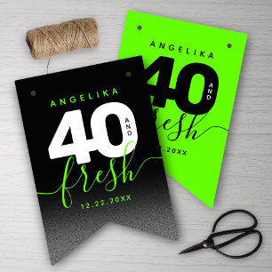 Banderines Moderna Girly verde brillante 40 y fresco