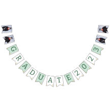 Moderna y elegante Graduación temática verde