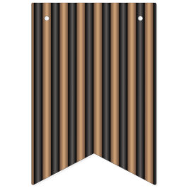 Banderines Modernas y elegantes rayas marrones tostadas con p