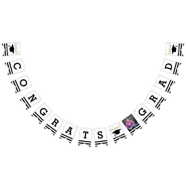 Banderines Moderno Graduación Bunting Class de 20XX Grad Phot (Todo)