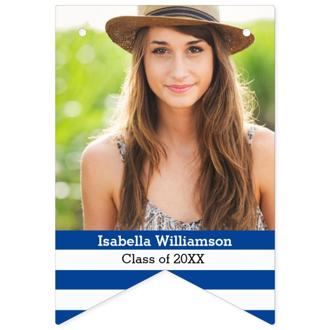 Banderines Moderno Graduación Bunting Class de 20XX Photo (Onceava bandera)