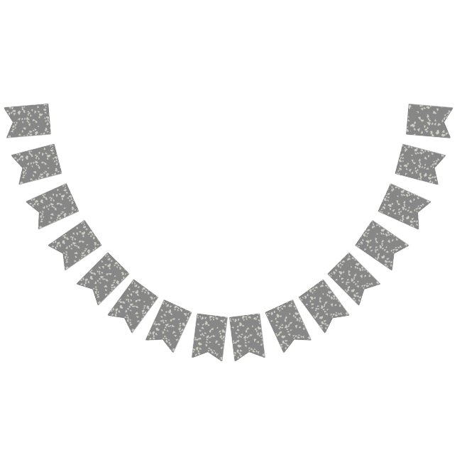 Banderines Moderno y sencillo embalaje de Terrazzo gris (Todo)