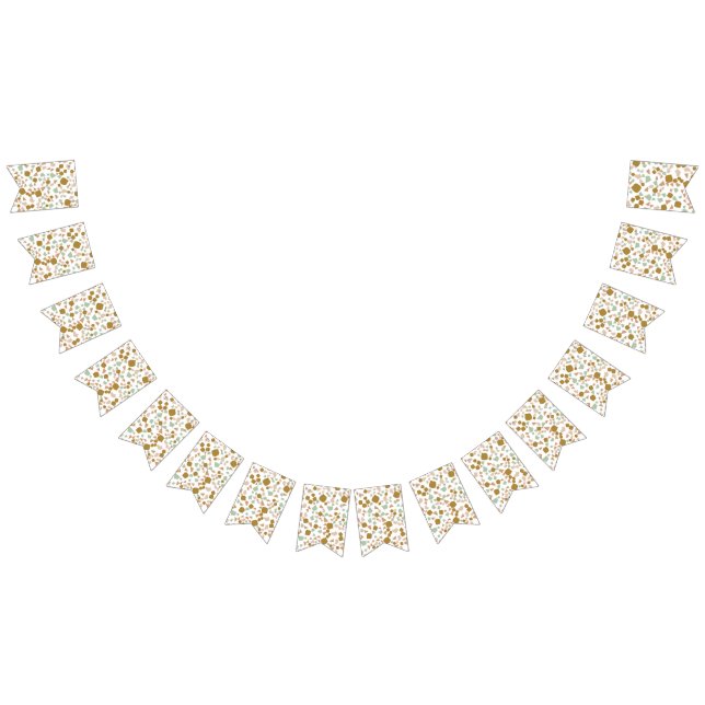 Banderines Moderno y sencillo paquete Gold Terrazzo (Todo)