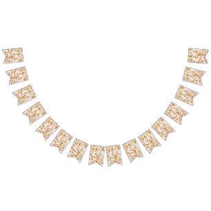 Banderines Moderno y sencillo terracota Gold Terrazzo bunting