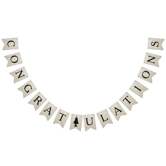 Banderines Monograma de pastel de boda (Todo)