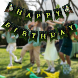 Banderines Monstruos Zombie Happy Birday Boy Halloween