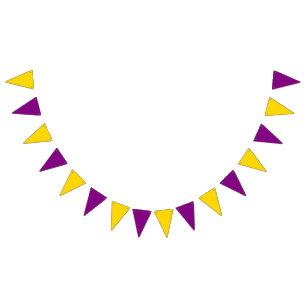 Banderines MONTAJE: Triangular - Oro y Púrpura