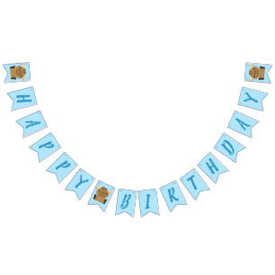Banderines Moose Birday Party Blue