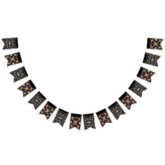 Banderines Mosaico Floral Antiguo y Malhumorado