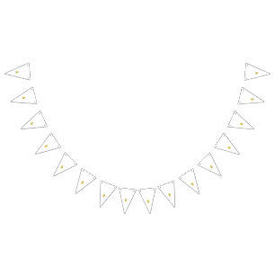 Banderines Moto floral naranja con patrones simétricos en un