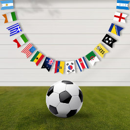 Banderines Mundo de Fiesta de partidos de fútbol