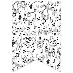 Banderines Música, notas musicales