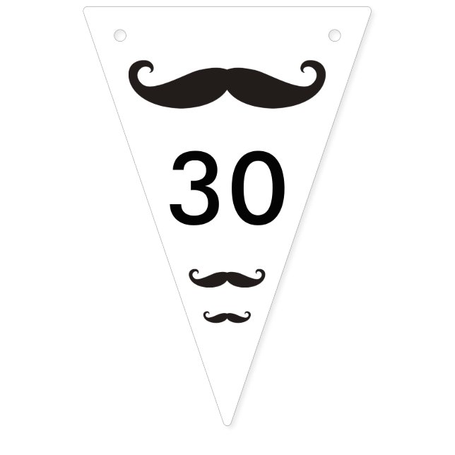 Banderines Mustache / Mustache / Schnurrbart + sus ideas (Primera bandera)