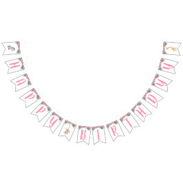 Banderines Nacimiento de animales de Safari Rosa