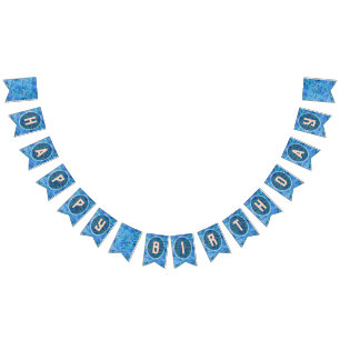 Banderines Nacimiento de hadas azules