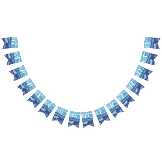 Banderines Nacimiento de las olas del océano Atlántico Azul d (Todo)