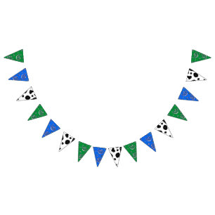 Banderines Nacimiento del patrón de vaca de Bandanna verde y