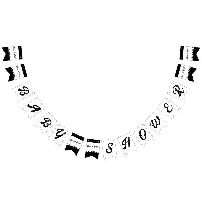 Banderines ¡Nació en Rock! Baby Shower de conciertos Rock'n'R (Todo)