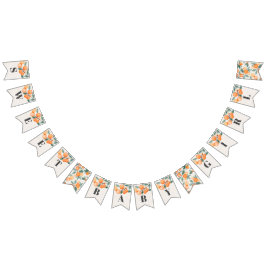 Banderines naranja de banderín de ducha de bebé feliz