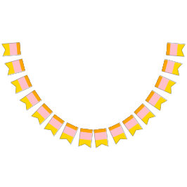Banderines Naranja, rosa y amarillo a rayas