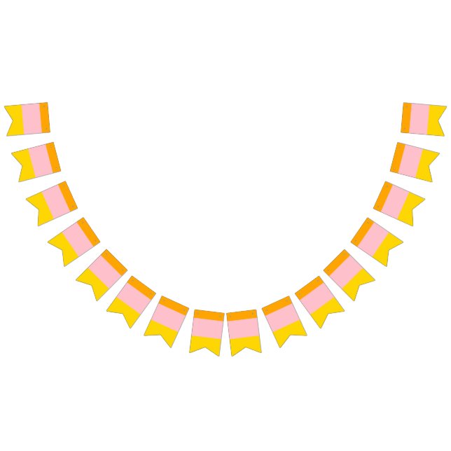 Banderines Naranja, rosa y amarillo a rayas (Todo)