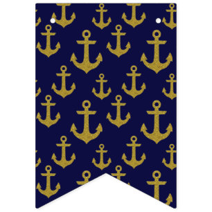 Banderines Náutica de vela azul de la marina de la espuma dor