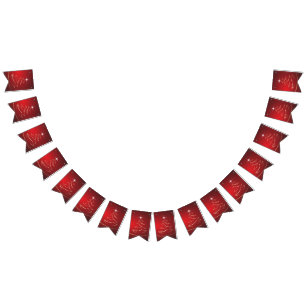 Banderines navidades de árboles de navidad rojos