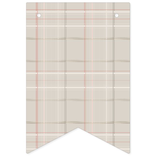 Banderines Navidades de cheques beige de camarotes tradiciona (Primera bandera)