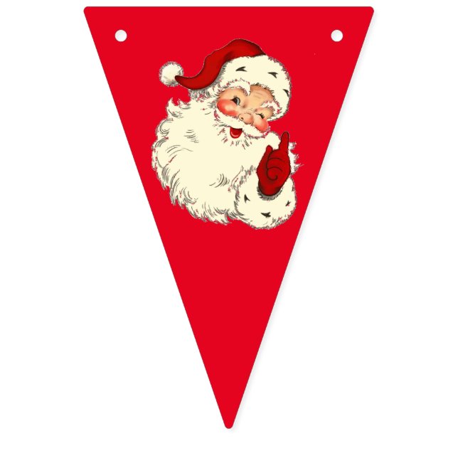 Banderines Navidades del Retro Santa Claus (Tercera bandera)