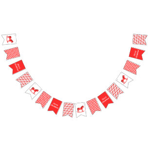 Banderines Navidades escandinavos Personalizado de caballos r